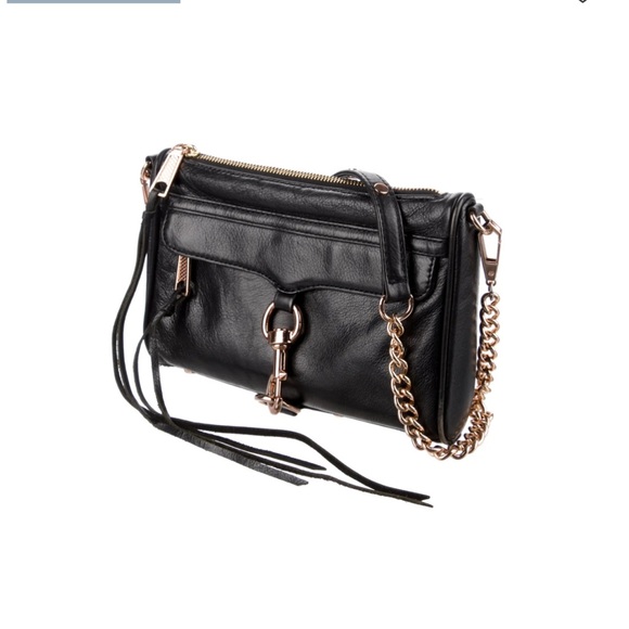 Rebecca Minkoff Mini Mac Black Leather Crossbody - Picture 1 of 2